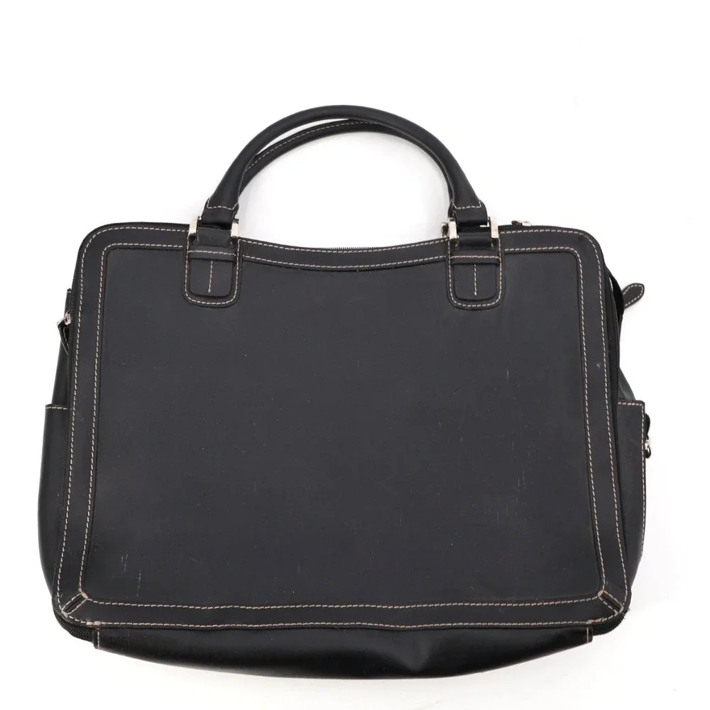 Franklin Covey Leather‎ Briefcase Laptop Bag Organizer Black Office Professional